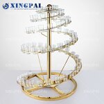 Luxury Cocktail Stand Supplier - OEM Gold Stainless Steel Buffet Display
