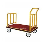 Golden Serving Cart Factory - OEM Metal Glass Tea Wine Trolley