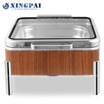 Square Chafing Dish Supplier - OEM 6L Stainless Steel Buffet Set