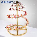 Multi Tier Cake Stand Manufacturer - OEM Hammered Gold Wedding Cake Stand