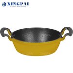 Square Grill Pot Factory - OEM Red Enamel Non-stick Cast Iron Cookware