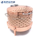 Gold Soup Station Factory - OEM 11L Hammered Stainless Steel with Lid