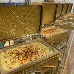 Oblong Chafing Dish Factory - OEM Luxury Hammered Buffet Set