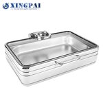 Rectangular Chafing Dish Manufacturer - OEM Visual Buffet Stove with Glass Lid