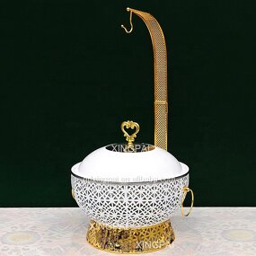 White Gas Chafing Dish Factory - OEM 8L Fancy Hotel Catering Buffet Set