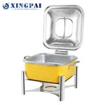 Induction Chafing Dish Supplier - OEM 5L Yellow Stainless Steel for Buffet