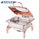201 Stainless Steel Chafing Dish Manufacturer - OEM Rose Gold Food Warmer