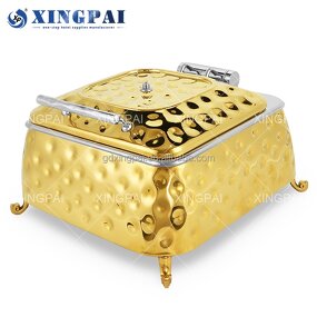 Square Chafing Dish Supplier - OEM Hammered Buffet Set for Hotel