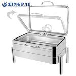 Chafing Dish Manufacturer - OEM 9L Stainless Steel Buffet Set with Glass Lid