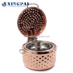 Gold Soup Station Factory - OEM 11L Hammered Stainless Steel with Lid