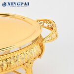 Egg Shape Chafing Dish Manufacturer - OEM Luxury Gold Glass Buffet Set
