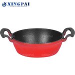 Square Grill Pot Factory - OEM Red Enamel Non-stick Cast Iron Cookware