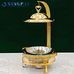 Hanging Chafing Dish Supplier - OEM 8L Gold Glass Buffet Set for Wedding