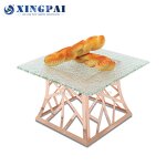 Black Glass Stand Supplier - OEM Buffet Cake Dessert Display Riser