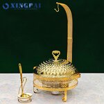 Hanging Chafing Dish Supplier - OEM 8L Gold Glass Buffet Set for Wedding