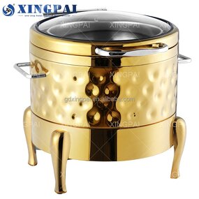 Electric Soup Warmer Supplier - OEM Elegant Silver Buffet Catering Set