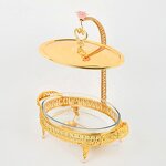 Egg Shape Chafing Dish Manufacturer - OEM Luxury Gold Glass Buffet Set