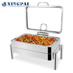 Chafing Dish Manufacturer - OEM 9L Stainless Steel Buffet Set with Glass Lid