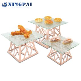 Black Glass Stand Supplier - OEM Buffet Cake Dessert Display Riser