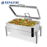 Chafing Dish Manufacturer - OEM 9L Stainless Steel Buffet Set with Glass Lid