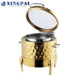 Electric Soup Warmer Supplier - OEM Elegant Silver Buffet Catering Set
