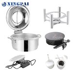 Electric Chafing Dish Manufacturer - OEM Elegant Silver Stainless Steel Buffet