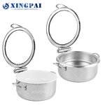 Electric Chafing Dish Factory - OEM Elegant Silver Hammered Buffet Set