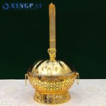 Round Chafing Dish Factory - OEM 4.5L/6L/8L Gold Buffet Set with Hanging Lid