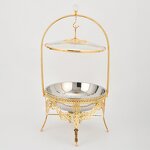 Fuel Chafing Dish Supplier - OEM 8L Golden Buffet Set for Wedding