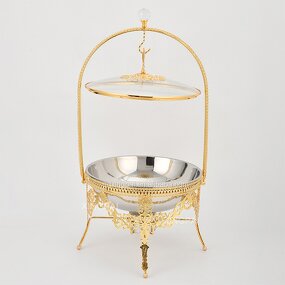 Fuel Chafing Dish Supplier - OEM 8L Golden Buffet Set for Wedding