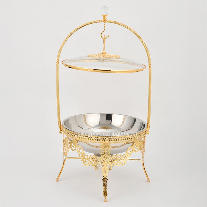 Fuel Chafing Dish Supplier - OEM 8L Golden Buffet Set for Wedding