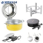 Black Chafing Dish Factory - OEM Round Stainless Steel Buffet Set