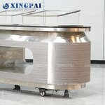 Dubai Buffet Table Manufacturer - OEM Movable Marble Top Stainless Steel