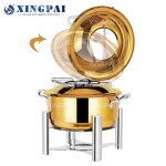 Luxury Chafing Dish Factory - OEM Gold Stainless Steel Base Buffet Set