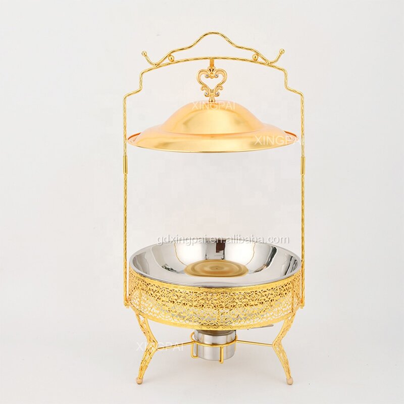Gold Chafing Dish Factory - OEM 4L/6L/8L Stainless Steel Buffet Set