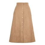 Corduroy Skirt Supplier - OEM Fall Solid Color Long Corduroy Skirt