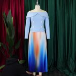 Two-Piece Outfit Supplier - OEM Solid Pattern Wide Leg Pants Set