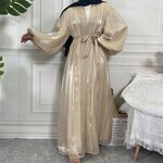 Abaya Dress Factory - OEM Big Cuff Satin Open Lining Abaya