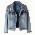 Denim Jacket Supplier - OEM Solid Color Medium Long Sleeves Jacket