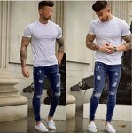Sweatpants Manufacturer - OEM Washed Denim Casual Drawstring Jeans