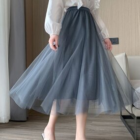 Tutu Skirt Factory - OEM Sweet Tulle High-waisted Mesh Skirt