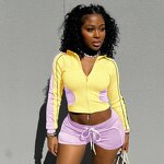 Jogging Wear Supplier - OEM Casual Stretchy Two Piece Shorts Set