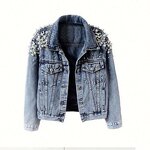 Denim Jacket Supplier - OEM Solid Color Medium Long Sleeves Jacket
