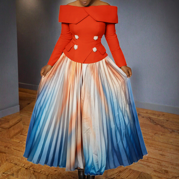 Two-Piece Outfit Supplier - OEM Solid Pattern Wide Leg Pants Set