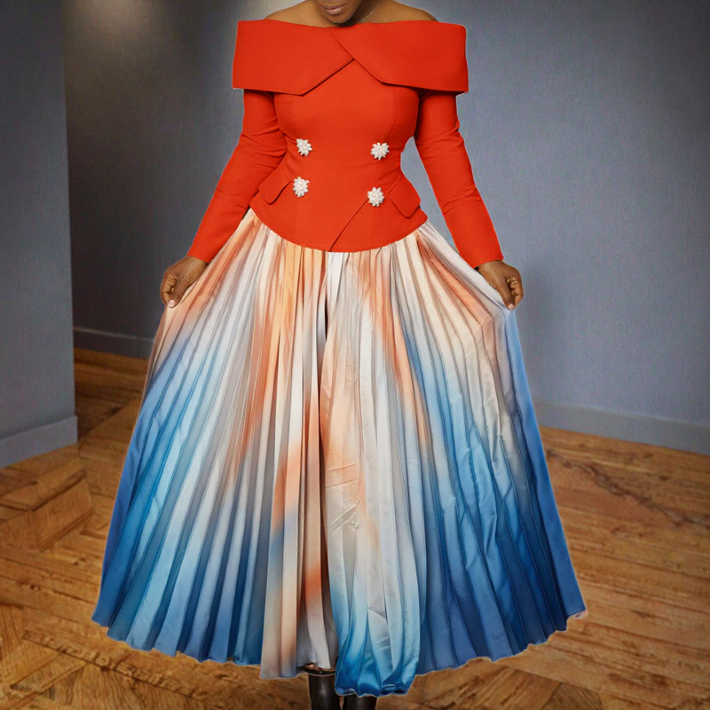 Two-Piece Outfit Supplier - OEM Solid Pattern Wide Leg Pants Set