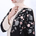 Muslim Blouses Supplier - OEM Ramadan Embroidery Chiffon Ethnic Blouses