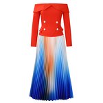 Two-Piece Outfit Supplier - OEM Solid Pattern Wide Leg Pants Set