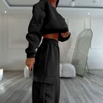 Hoodie Set Factory - OEM Autumn High Waist Hoodie Sweatpants Set