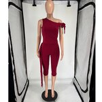 Two Piece Set Manufacturer - OEM 2025 Summer Asymmetric Collar Pants Set