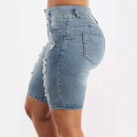 High-waisted Shorts Supplier - OEM Elastic Slim Hip-lifting Jeans